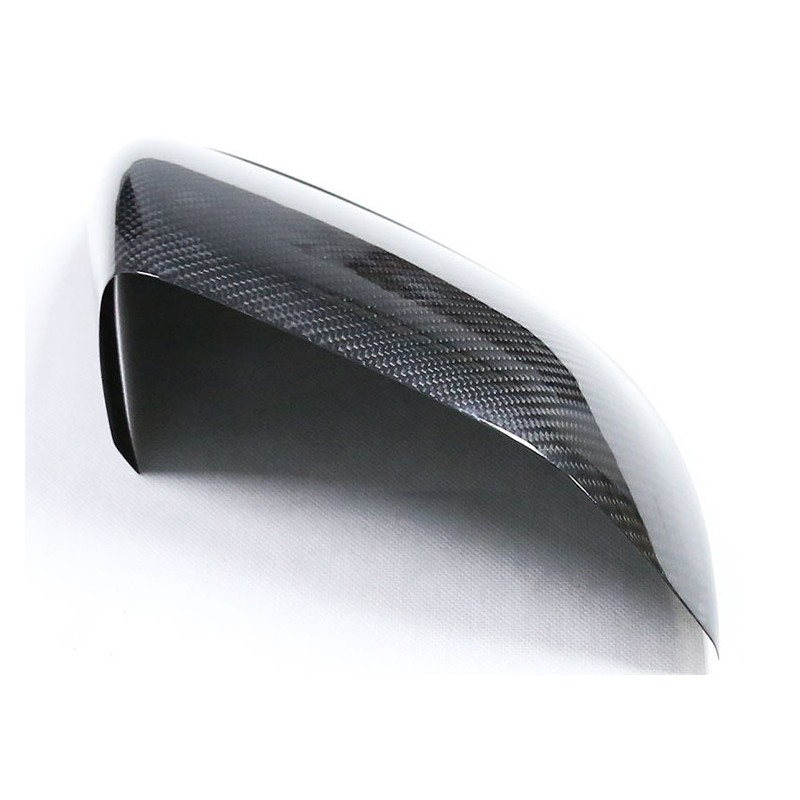 Coques Rétroviseurs Fibre Carbone Pour Audi TT MK2 8J 2007-2014 - Noir Brillant - Protection Et Style