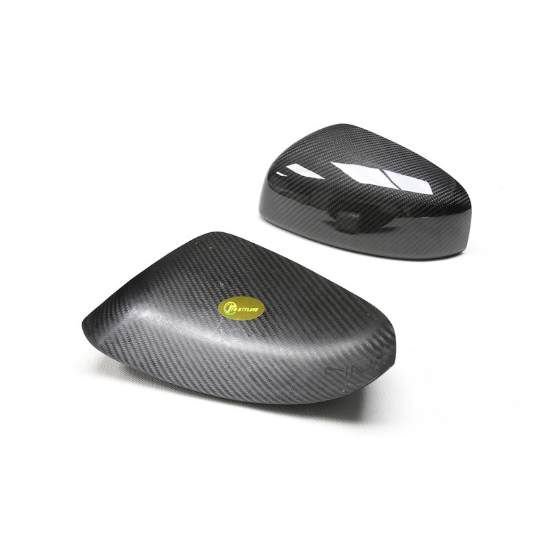 Coques Rétroviseurs Fibre Carbone Pour Audi TT MK2 8J Et R8 - Noir Brillant - Protection Et Style