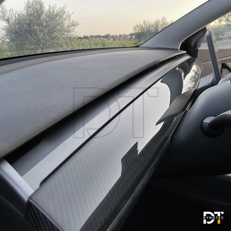 Kit tableau de bord et inserts de porte de remplacement en carbone pour  Tesla Model 3 et Model Y