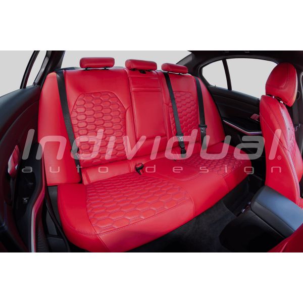 BMW 5 – LEATHER LOOK PERFO red