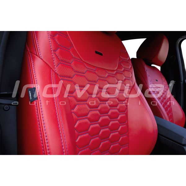 BMW 5 – LEATHER LOOK PERFO red