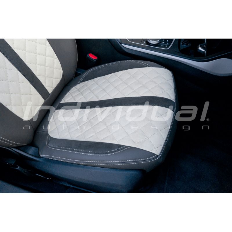 Housses De Sièges Pour Renault Master 2010-2020 - Noir Et Gris, Protection Anti-usure
