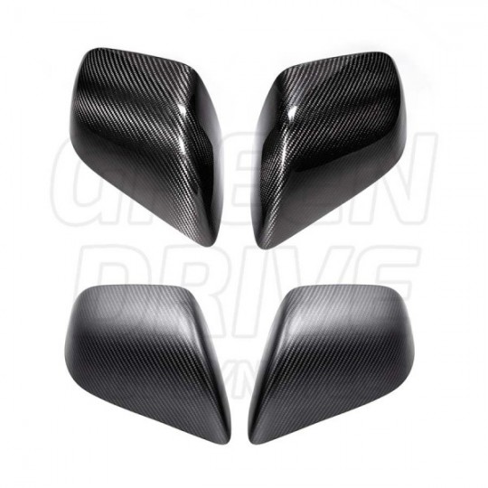 Carbon Fiber Mirror Covers for the 2022 Tesla Model X LR & Plaid and later