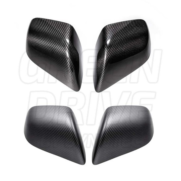 Coques rétroviseurs en carbone - Tesla Model S LR & Plaid 2022 +