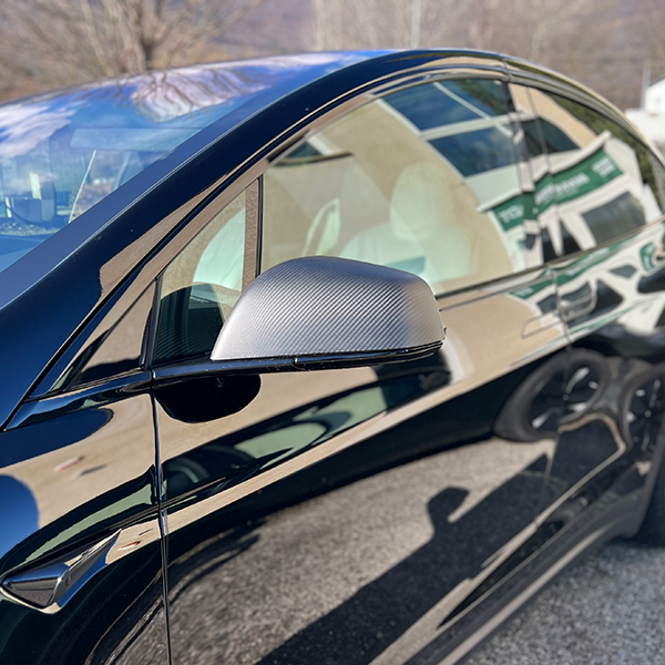 Carbon Fiber Mirror Covers for the 2022 Tesla Model X LR & Plaid and later